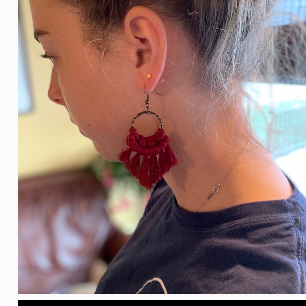 - Macramé earrings!